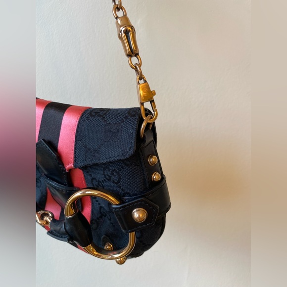 GUCCI by Tom Ford - Black GG Horsebit Mini Evening Bag - Picture 5 of 11